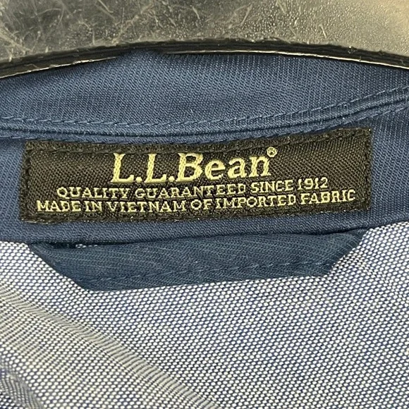 VTG LL Bean Travel Blazer Chore Field Jacket 50L Tall Cotton Canvas Coolmax Blue - Picture 12 of 15